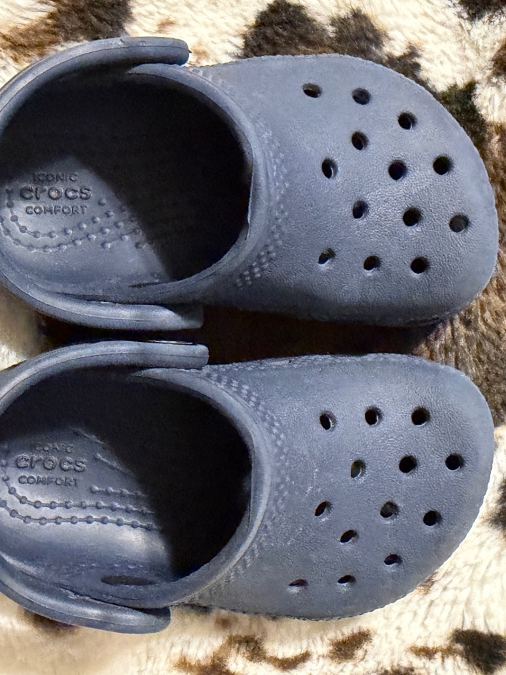 Navy Blue Crocs Size 4 Clogs